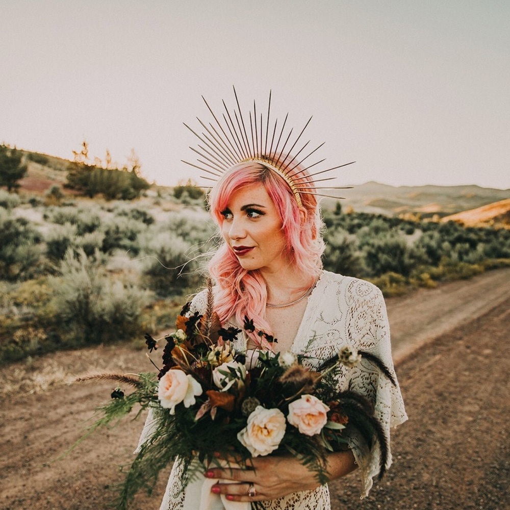 Gold Spiked Halo Headpiece